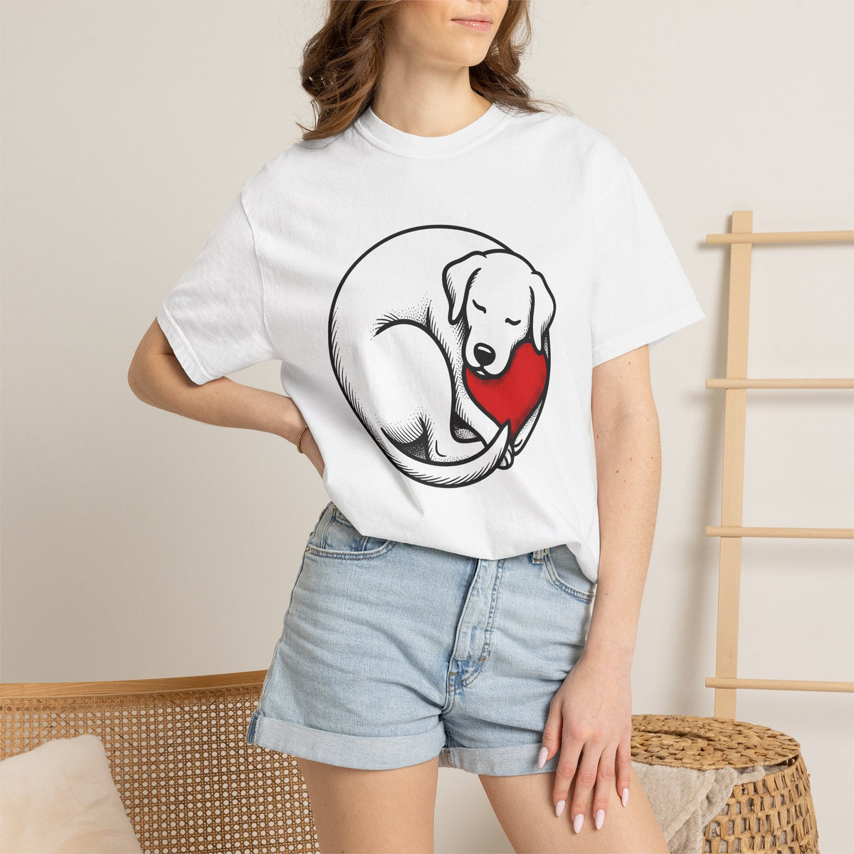 Napping Dog Shirt Pet Gift Women Simple Tee Sleeping product image 6