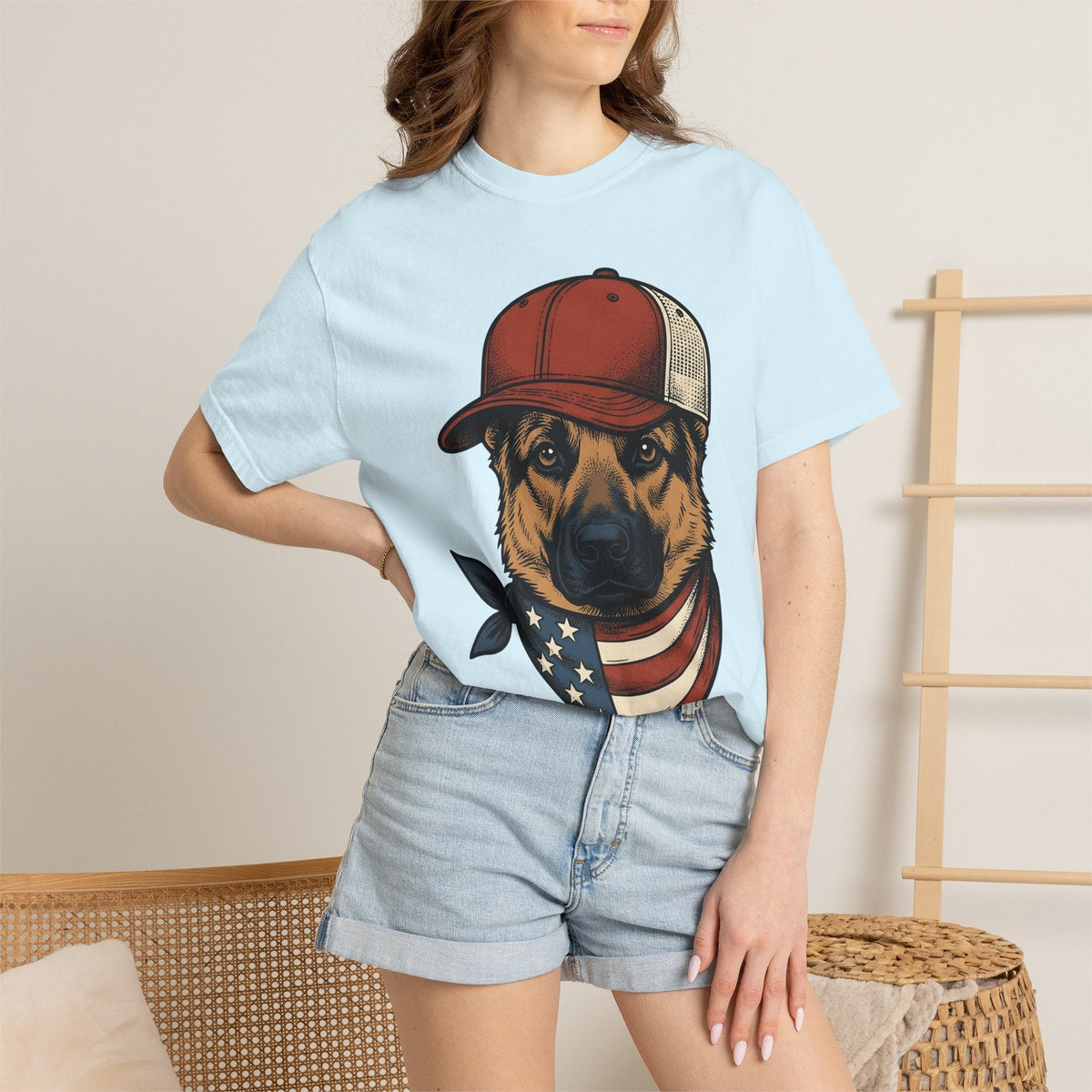German Shepherd Dog Shirt America Patriotic Unisex Gift product image 9