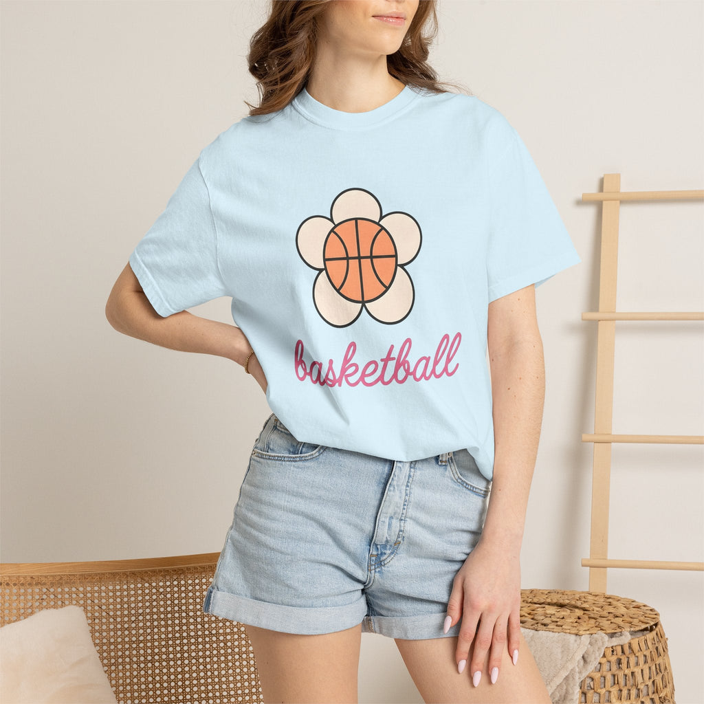 Basketball Petal Shirt Garden Unisex Gift Flat Tee Flower product image 9