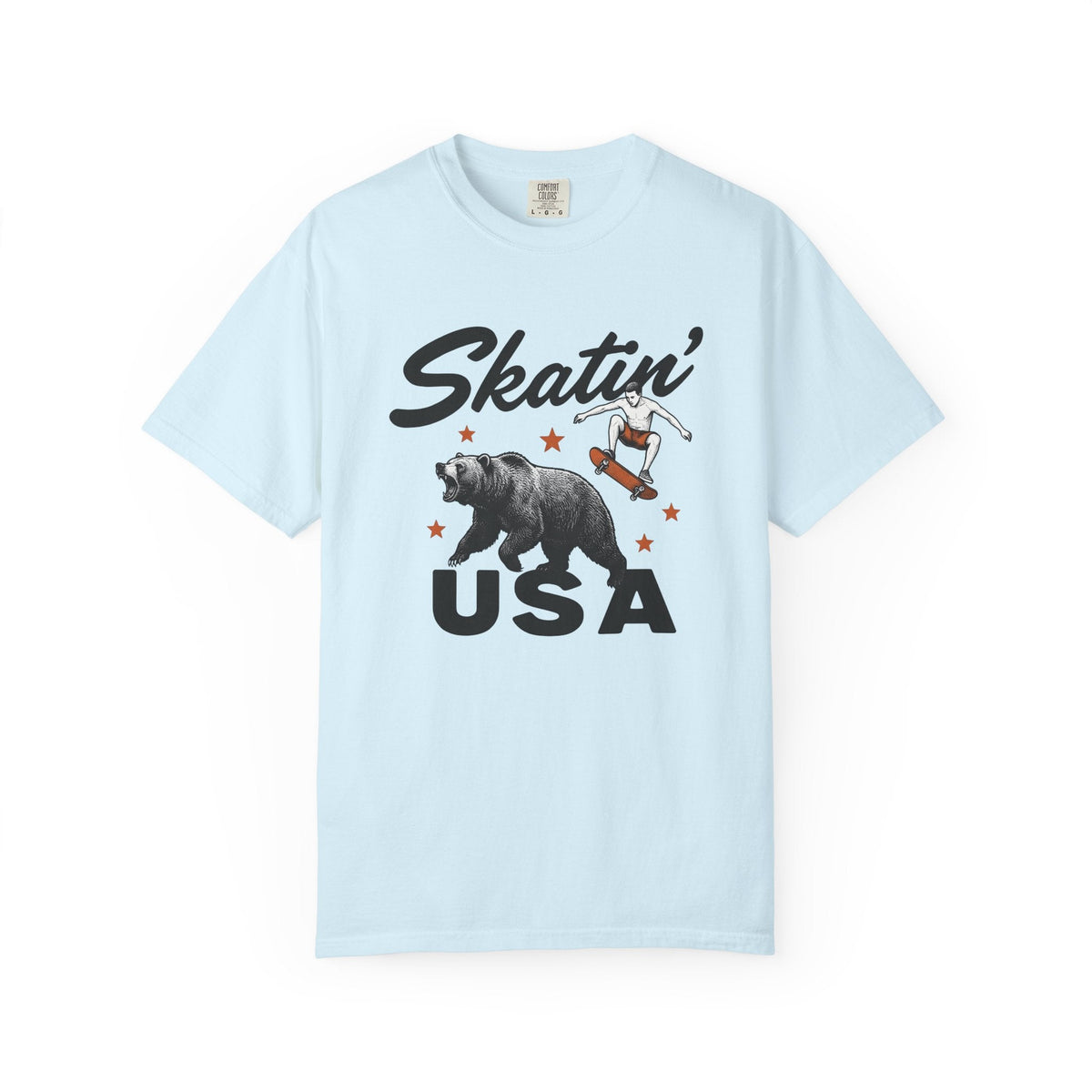 Skateboarding Bear Shirt America Skate Unisex Gift Sketch product image 2