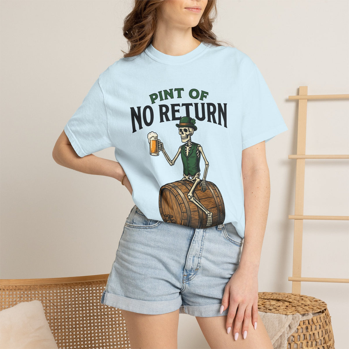 Skeleton Leprechaun Shirt St Patrick's Day Drinking Unisex product image 9