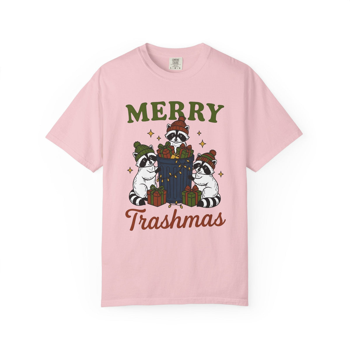 Raccoon Christmas Cartoon T-Shirt – Funny Holiday Trash product image 3