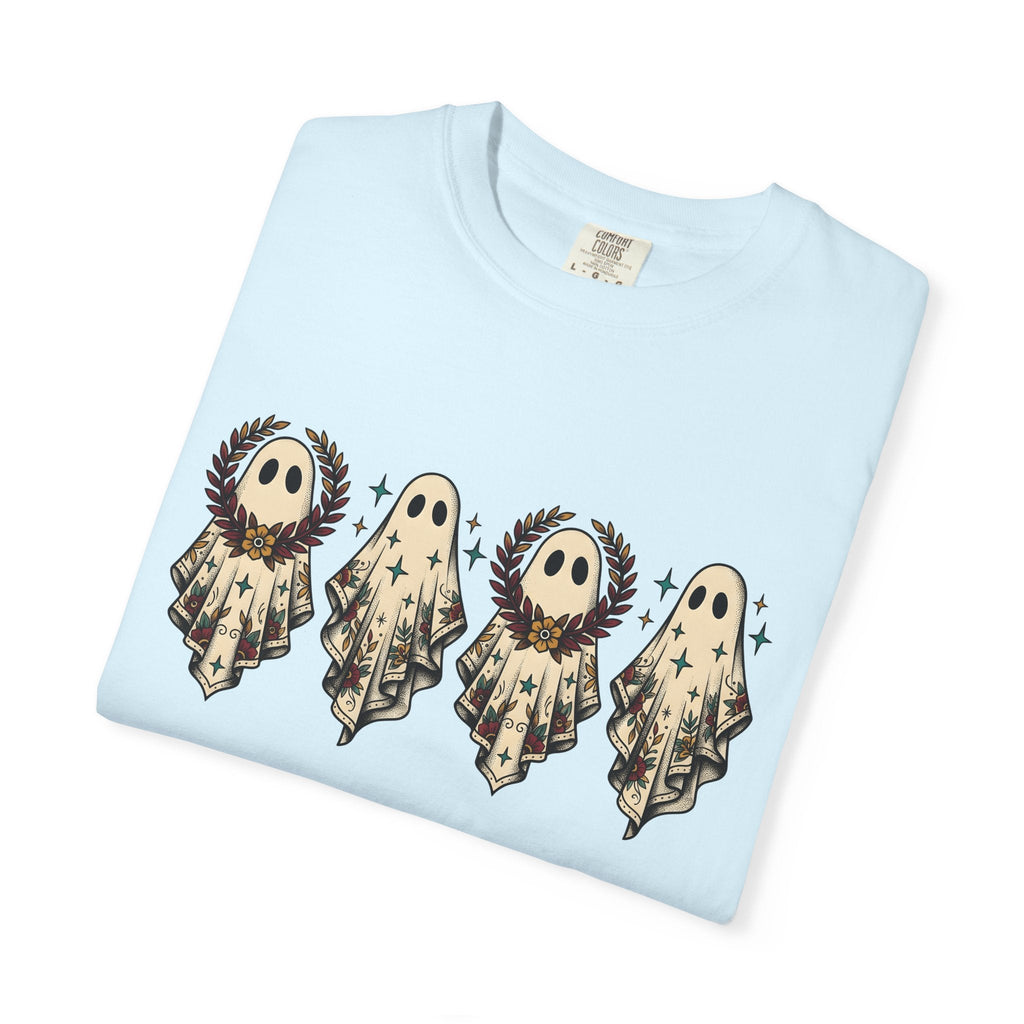 Floral Ghost Shirt Halloween Boho Gift Women Vintage Tee product image 9