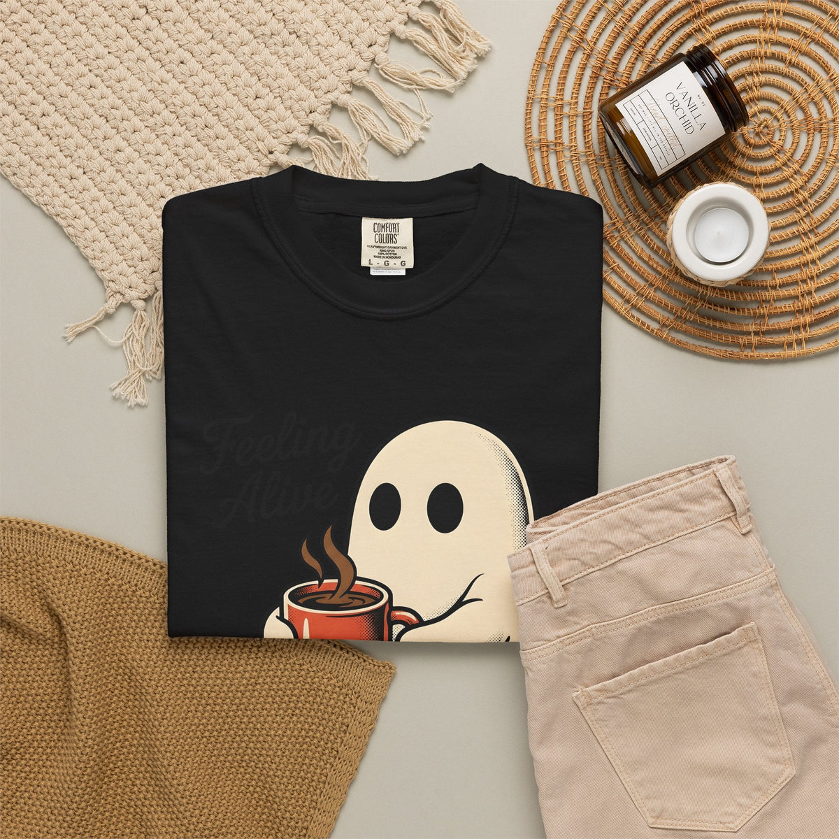 Spooky Coffee Shirt Halloween Espresso Unisex Gift Comic product image 16