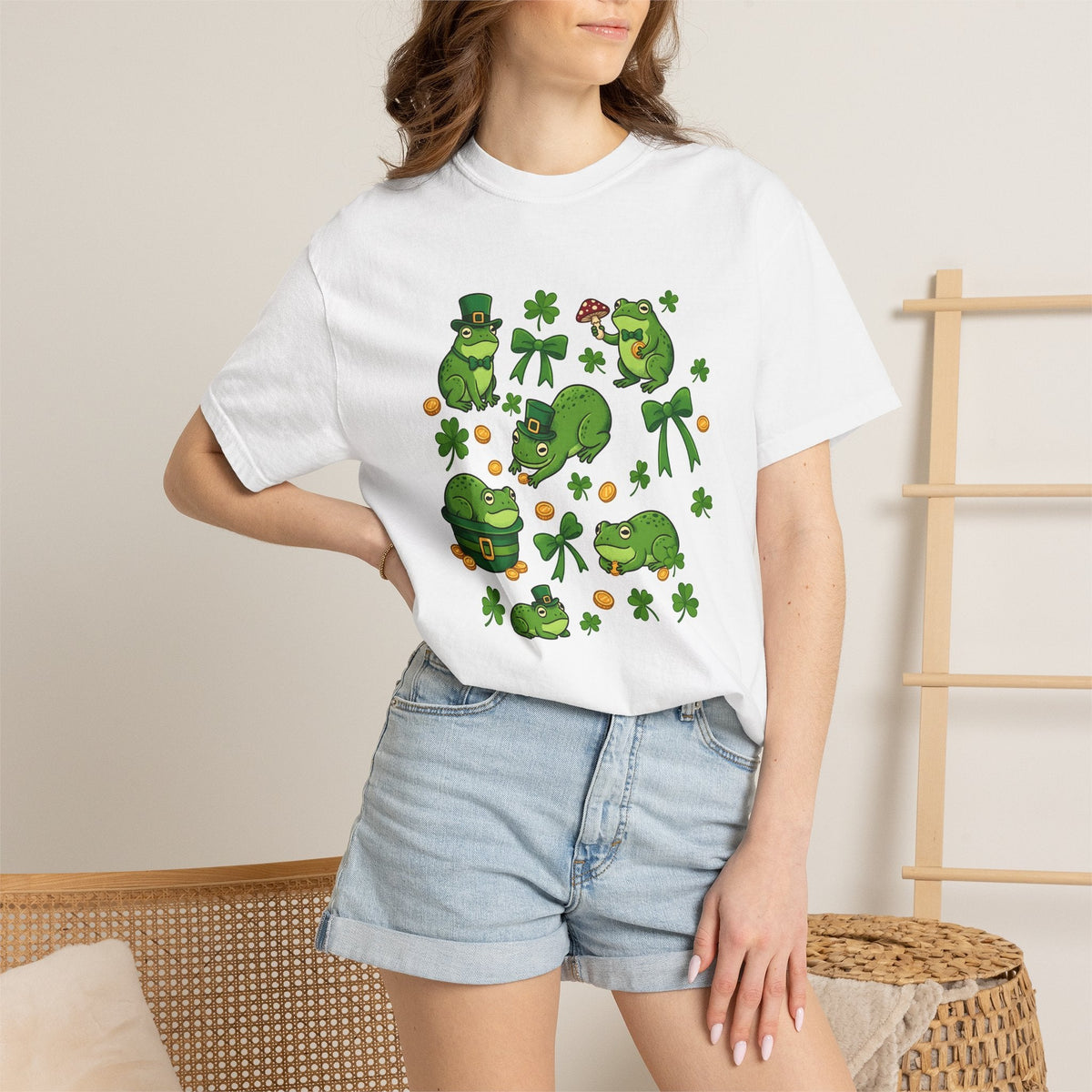 Frog Illustration Shirt St Patrick's Day Wildlife Unisex product image 6