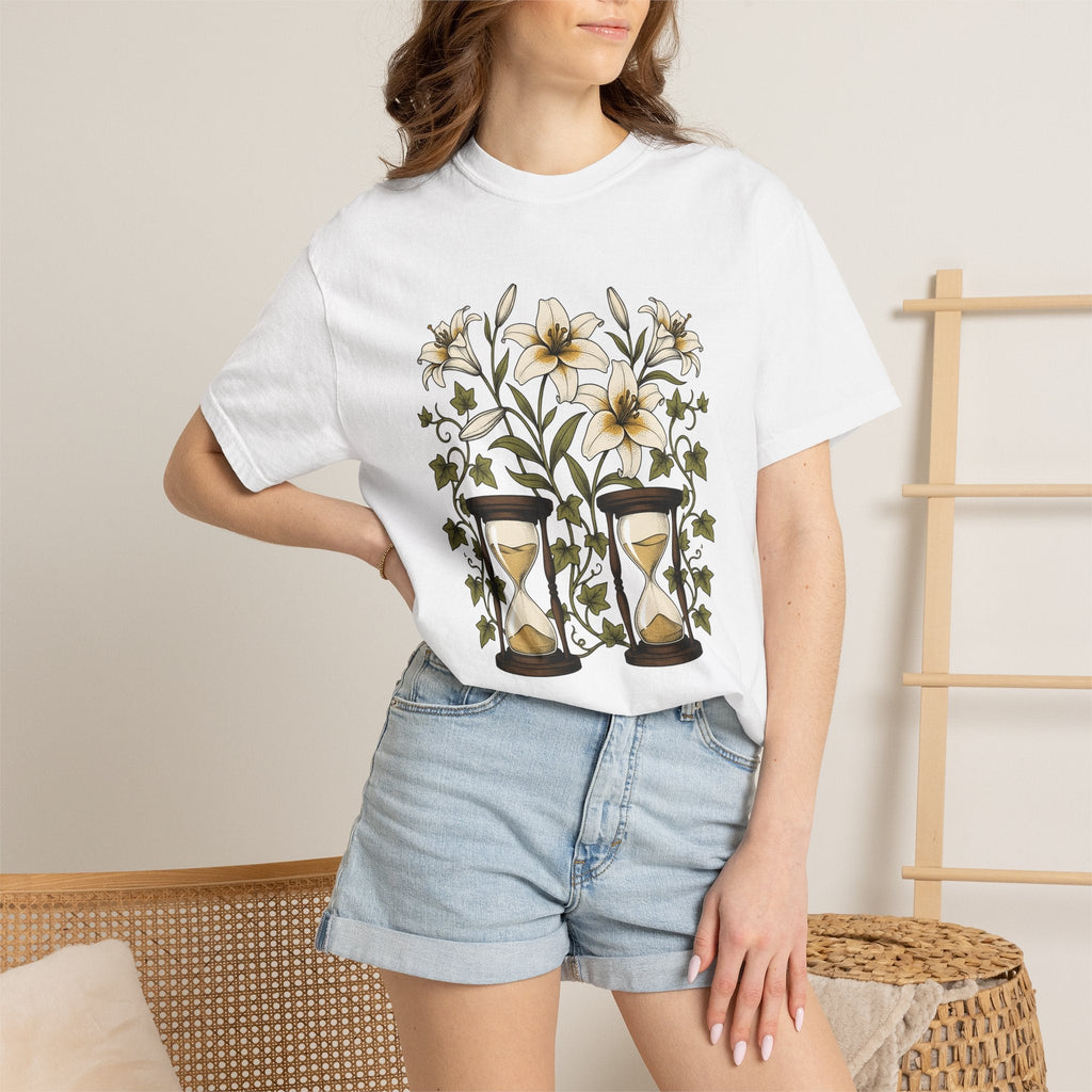 Lily Clock Shirt Holiday Garden Unisex Gift Plant Tee product image 6