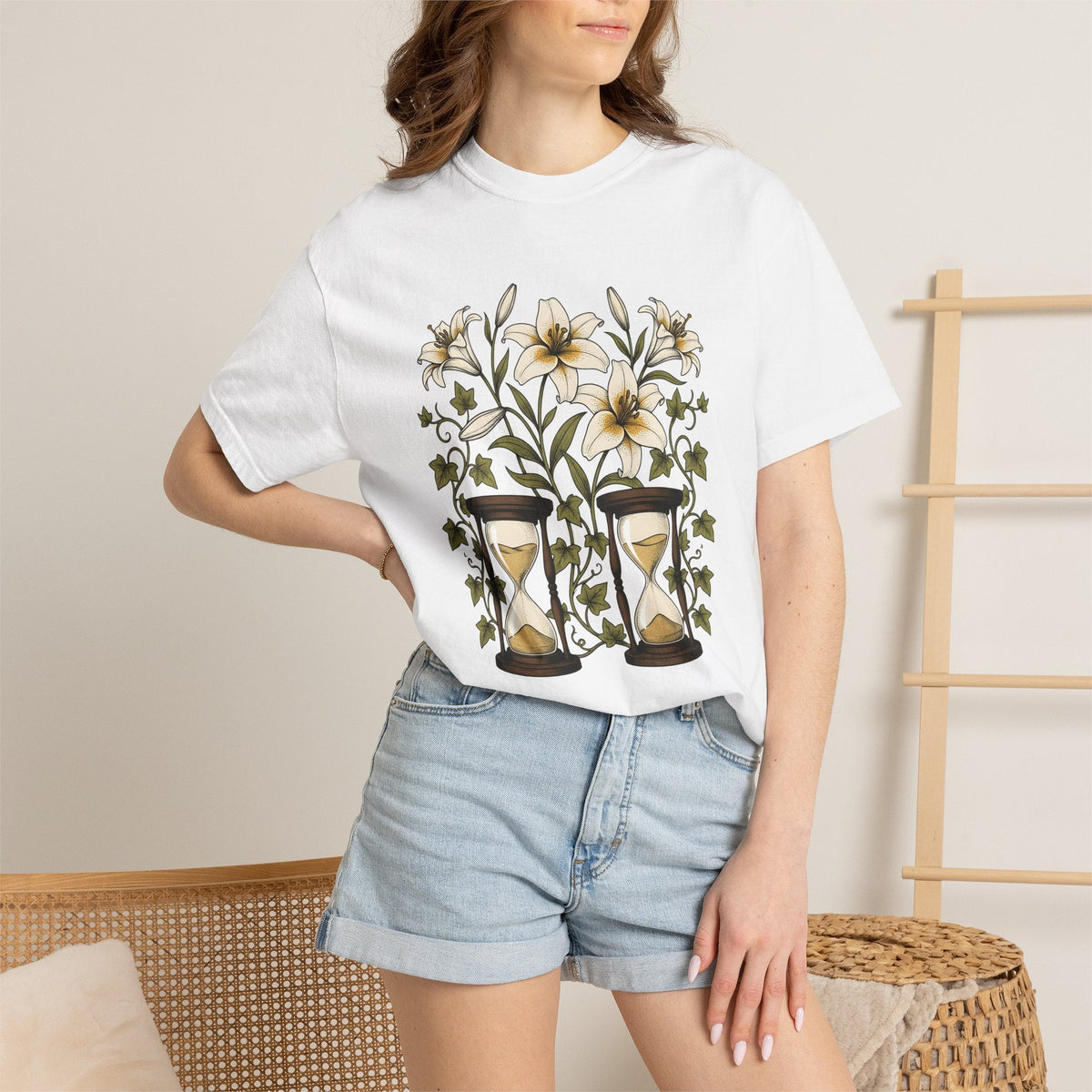 Lily Clock Shirt Holiday Garden Unisex Gift Plant Tee product image 6
