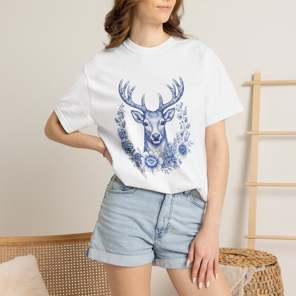 Elk Bloom Shirt Christmas Nature Unisex Gift Wildflower Tee product image 6