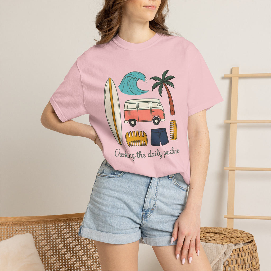 Beach Van Surfboard Shirt Surfing Ocean Unisex Gift Line product image 12