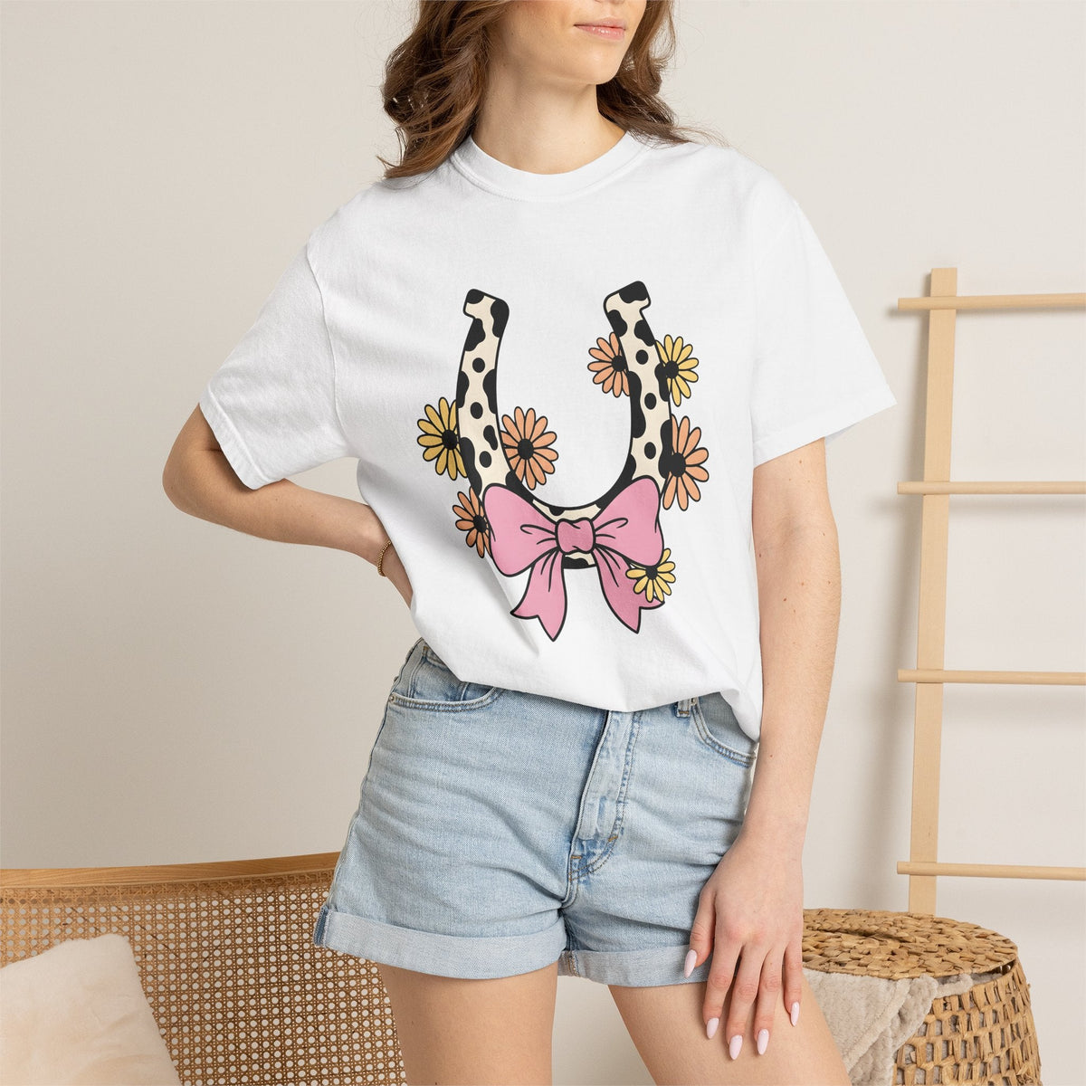 Dairy Print Horseshoe Shirt Cowgirl Ranch Gift Women Gypsy product image 6