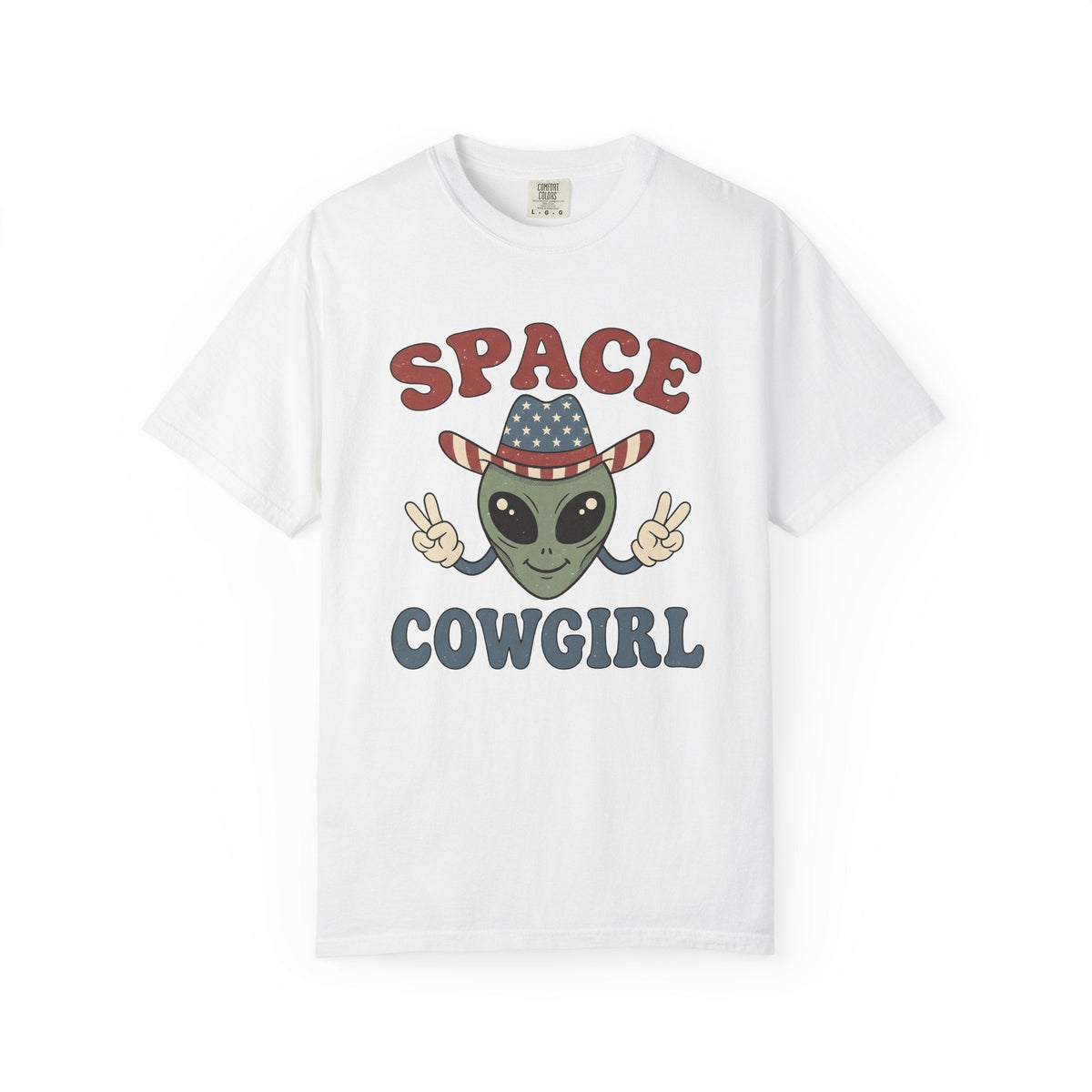 Alien Cowboy Hat Shirt Cowgirl Cosmos Gift for Women Animated Tee Space Hat