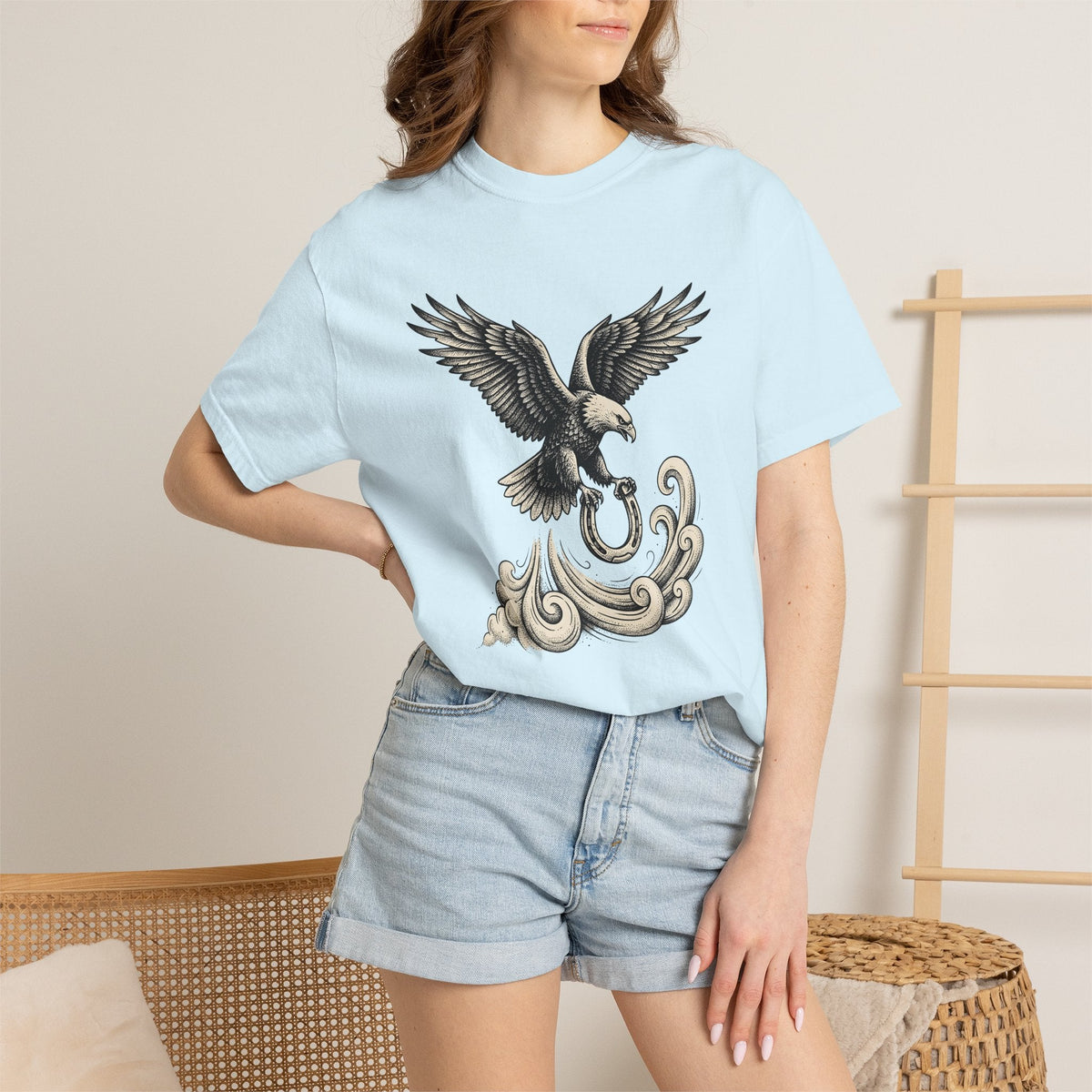 Eagle Horseshoe Shirt Cowgirl Western Gift for Women Tattoo product image 9