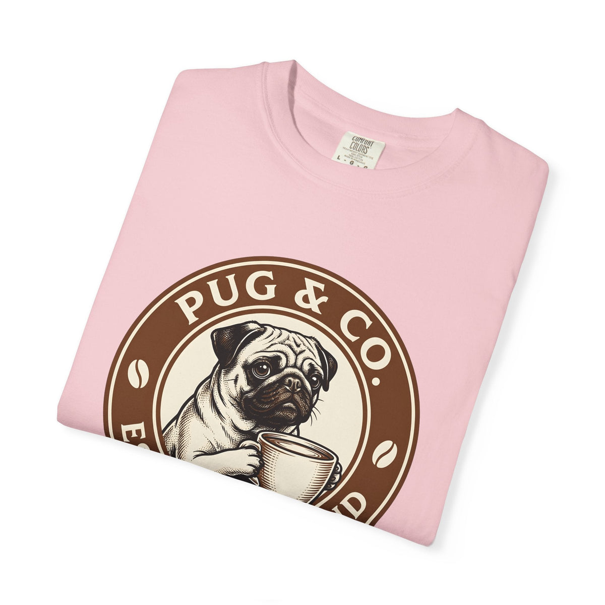 Pug Coffee Cup Shirt Coffee Dog Unisex Gift Vintage Tee Coffee Mug T-Shirt