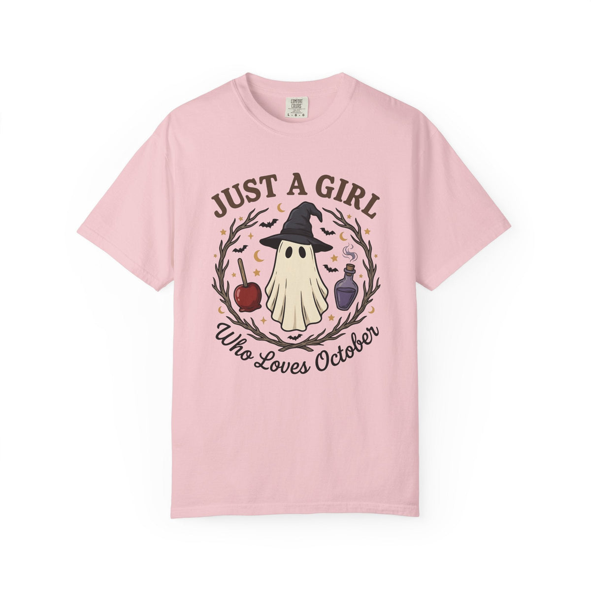 Ghost Witch Hat Shirt Halloween Fright Unisex Gift Chibi Tee Witch Hat T-Shirt