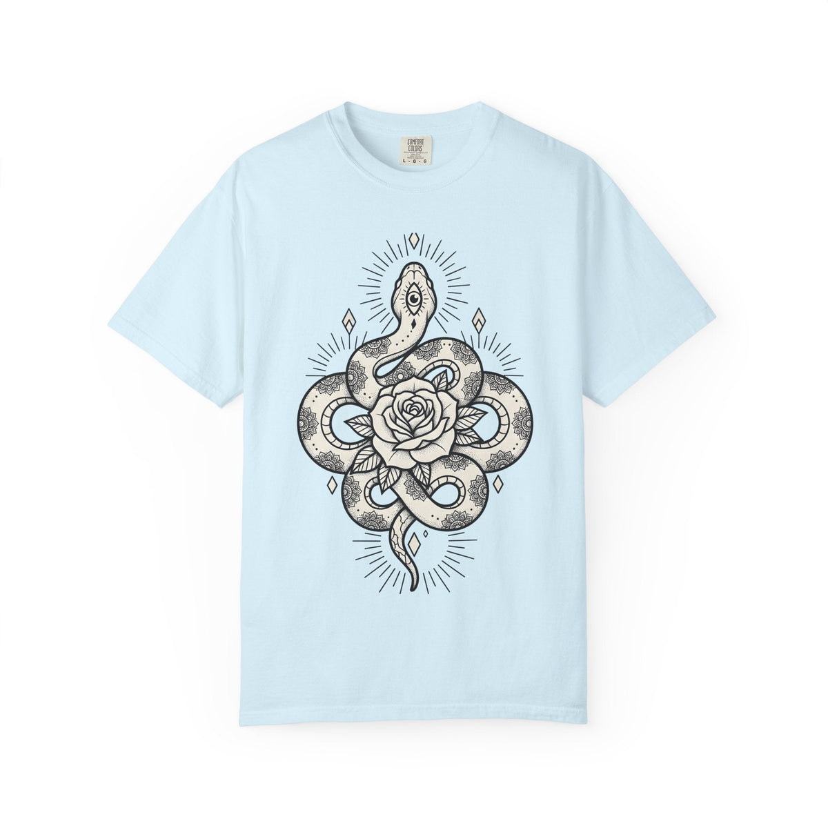 Serpent Flower Shirt Boho Chic Magic Unisex Gift Ink Tee product image 2