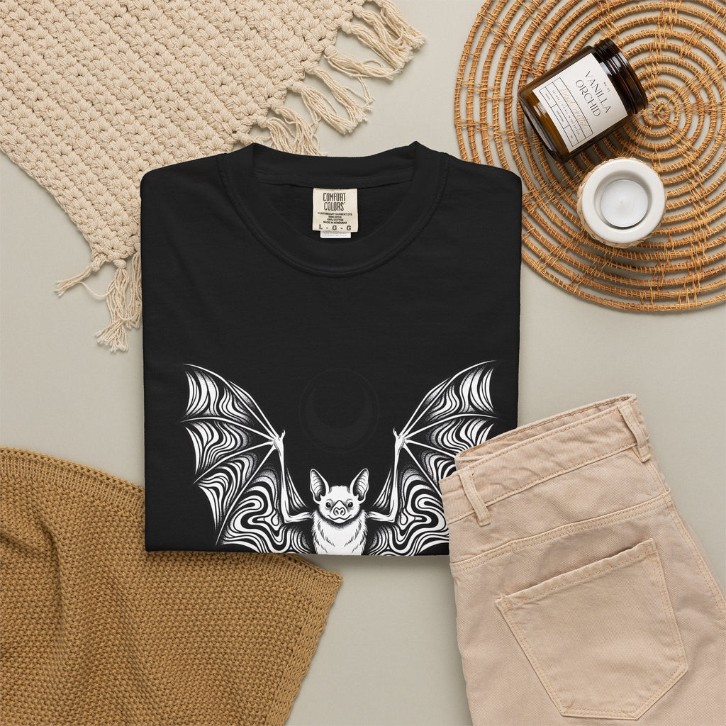 Bat Illustration Shirt Gothic Holiday Unisex Gift Dark Tee product image 16