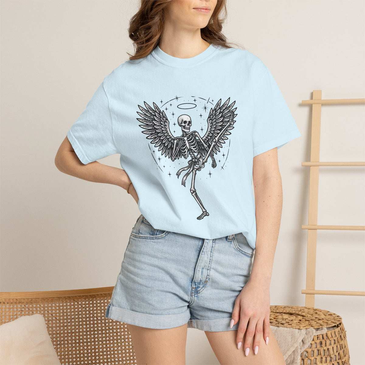 Angel Skull Shirt Sports Combat Unisex Gift Ink Tee Sugar product image 10
