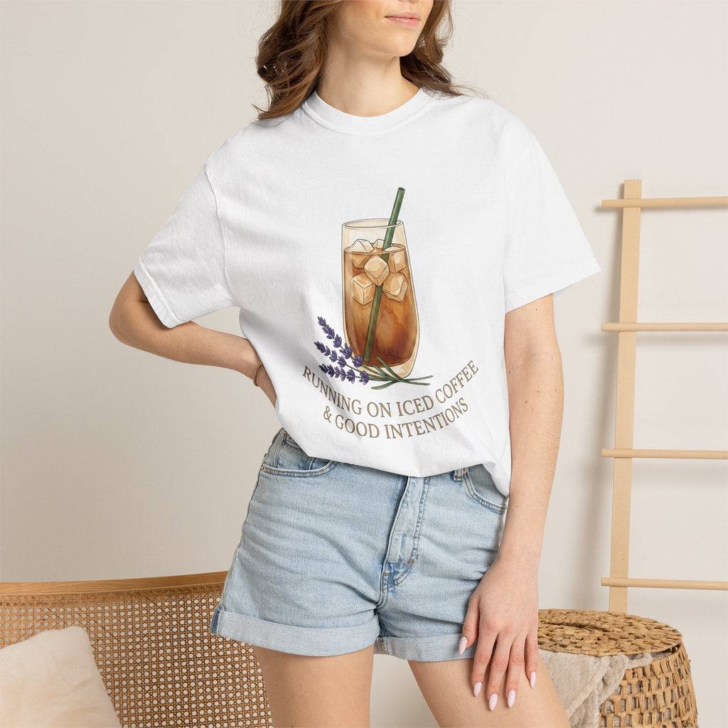Iced Coffee Shirt Floral Unisex Gift Watercolor Tee Cold product image 6