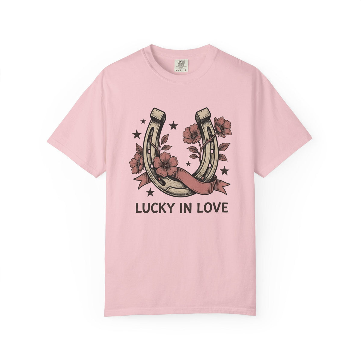 Horseshoe Floral Shirt Valentines Day Romance Unisex Gift product image 3