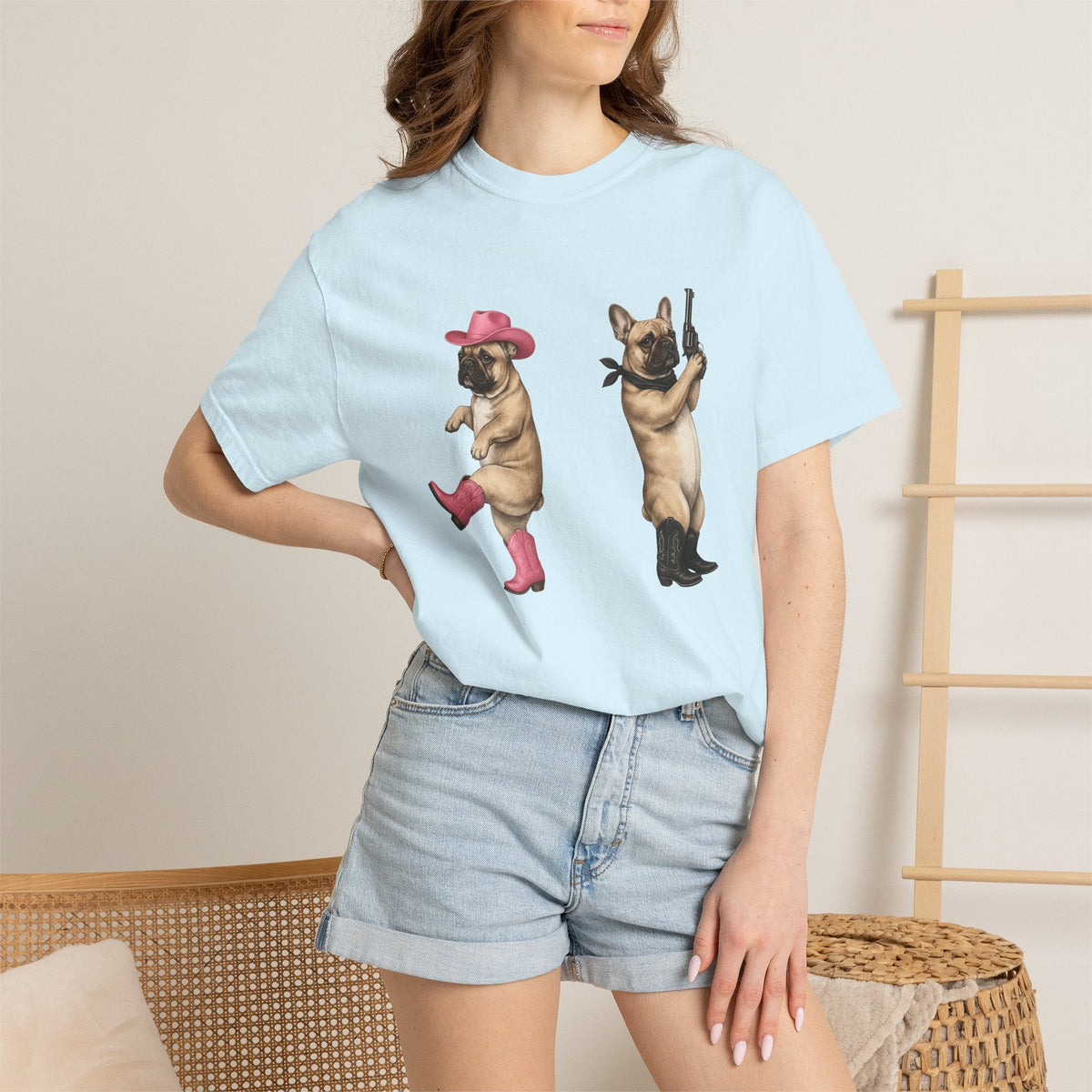 French Bulldog Shirt Cowgirl Animal Gift for Women Lifelike product image 9