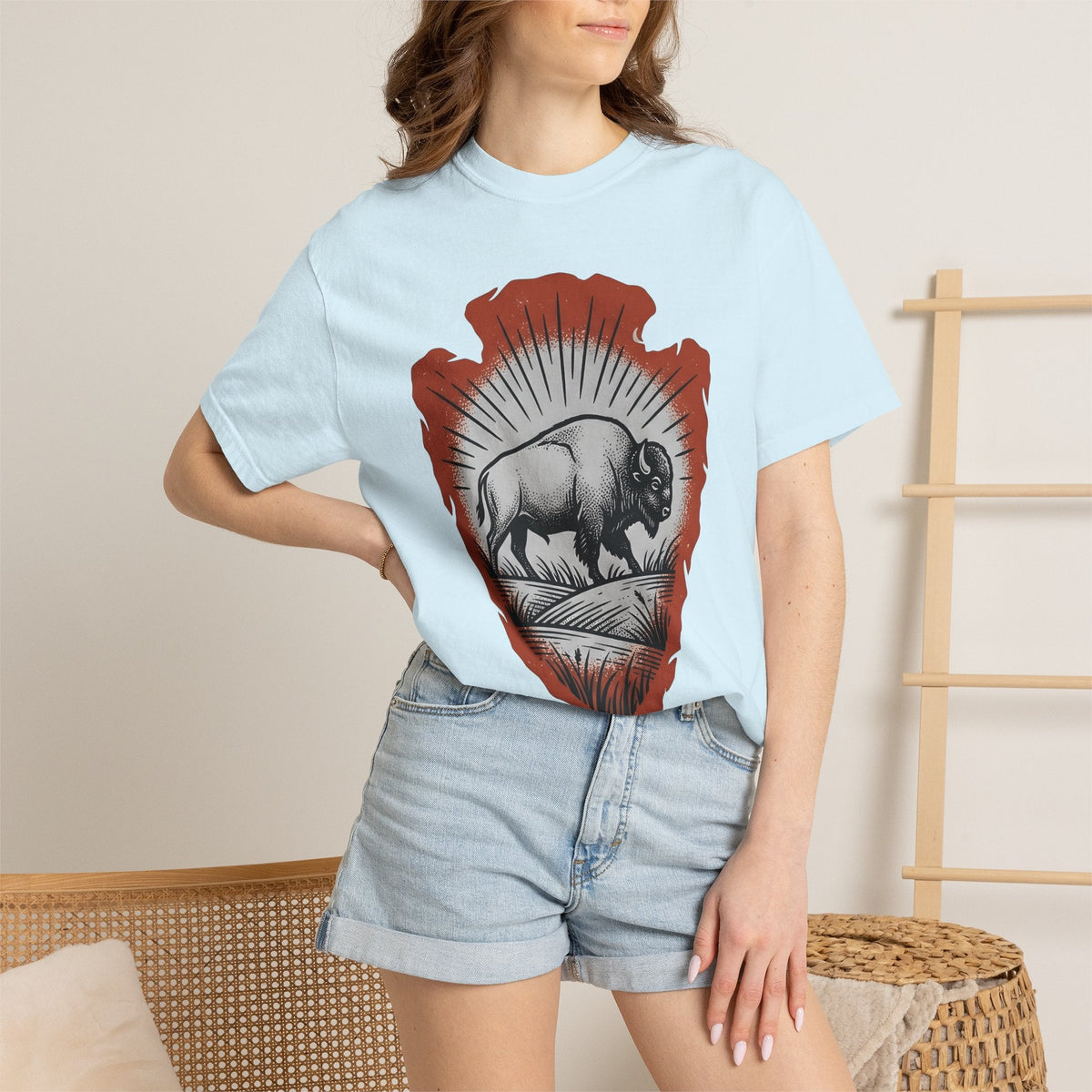 Buffalo Design Shirt Animal Wilderness Unisex Gift Retro product image 9