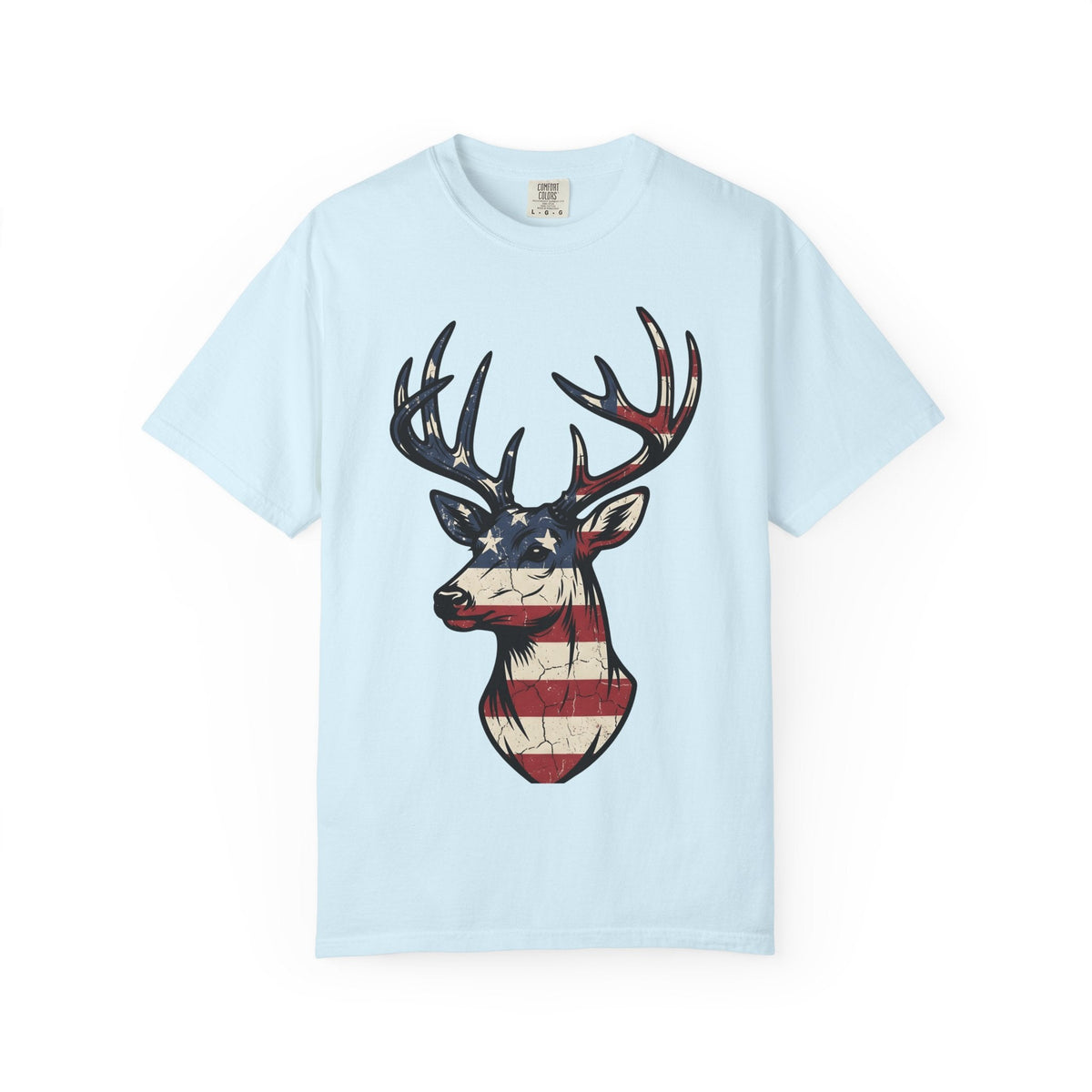 Deer Head Patriotic T-Shirt – American Outdoors Hunting product image 2