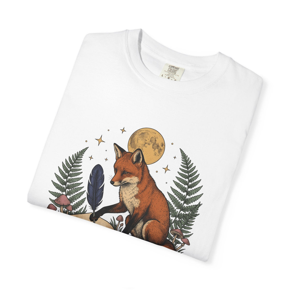 Fox Writing Diary Shirt Boho Chic Wildlife Unisex Gift product image 5