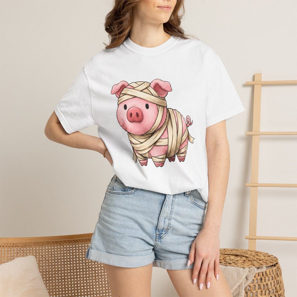 Pig Mummy Shirt Animals Holiday Unisex Gift Kawaii Tee product image 6