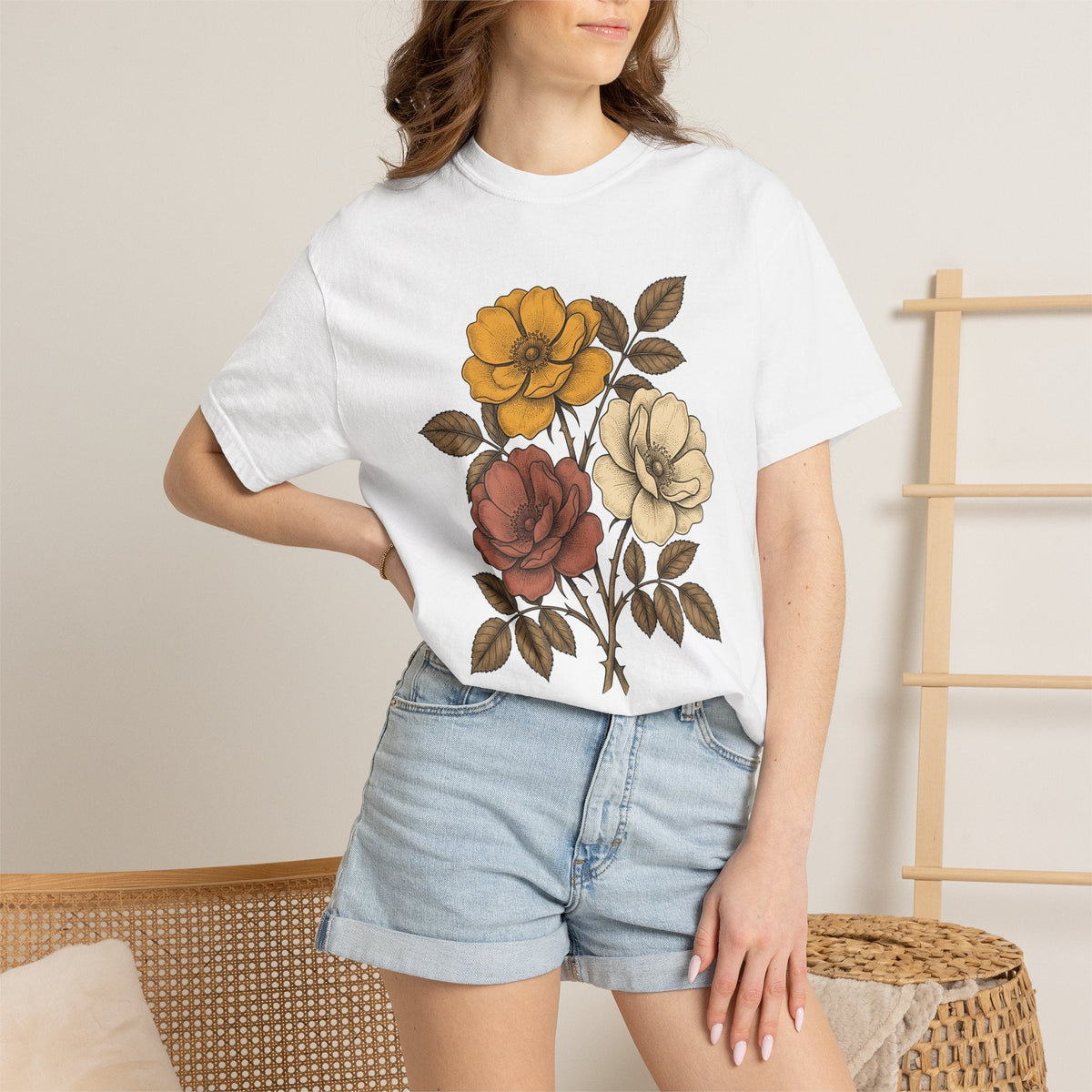 Antique Floral Arrangement Shirt Boho Chic Plants Unisex product image 6