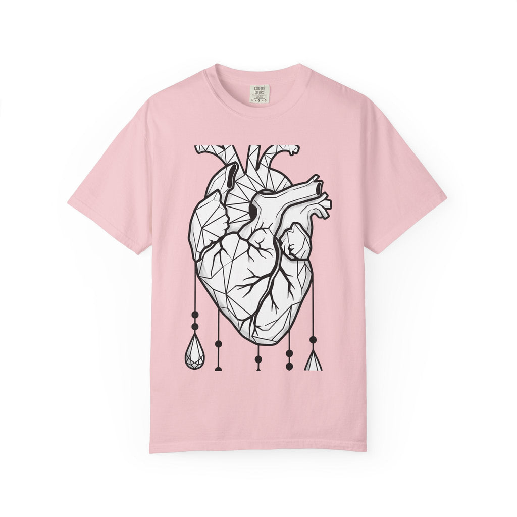 Angular Heart Shirt Boho Chic Ink Gift Women Sketch Tee product image 3