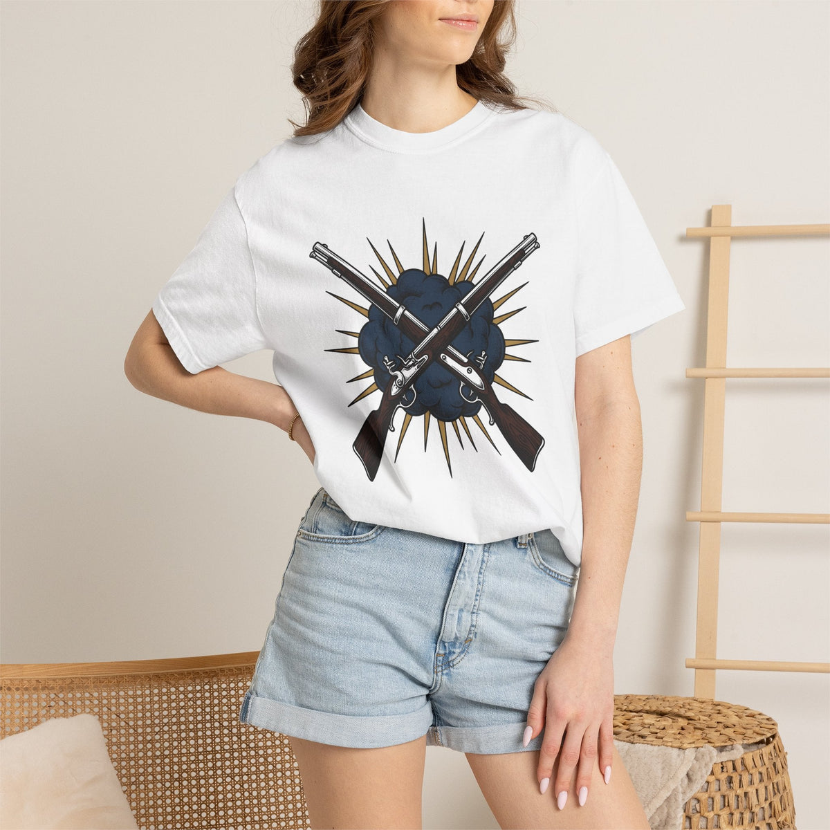 Crossed Rifles Shirt America Nationalism Unisex Gift product image 6