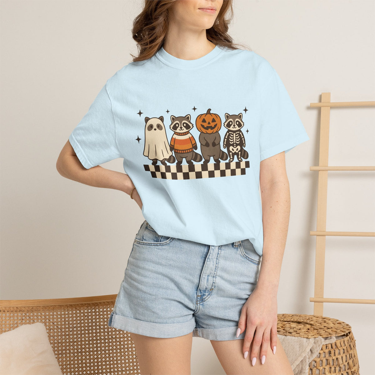 Raccoon Outfits Shirt Halloween Wildlife Unisex Gift Cute product image 10