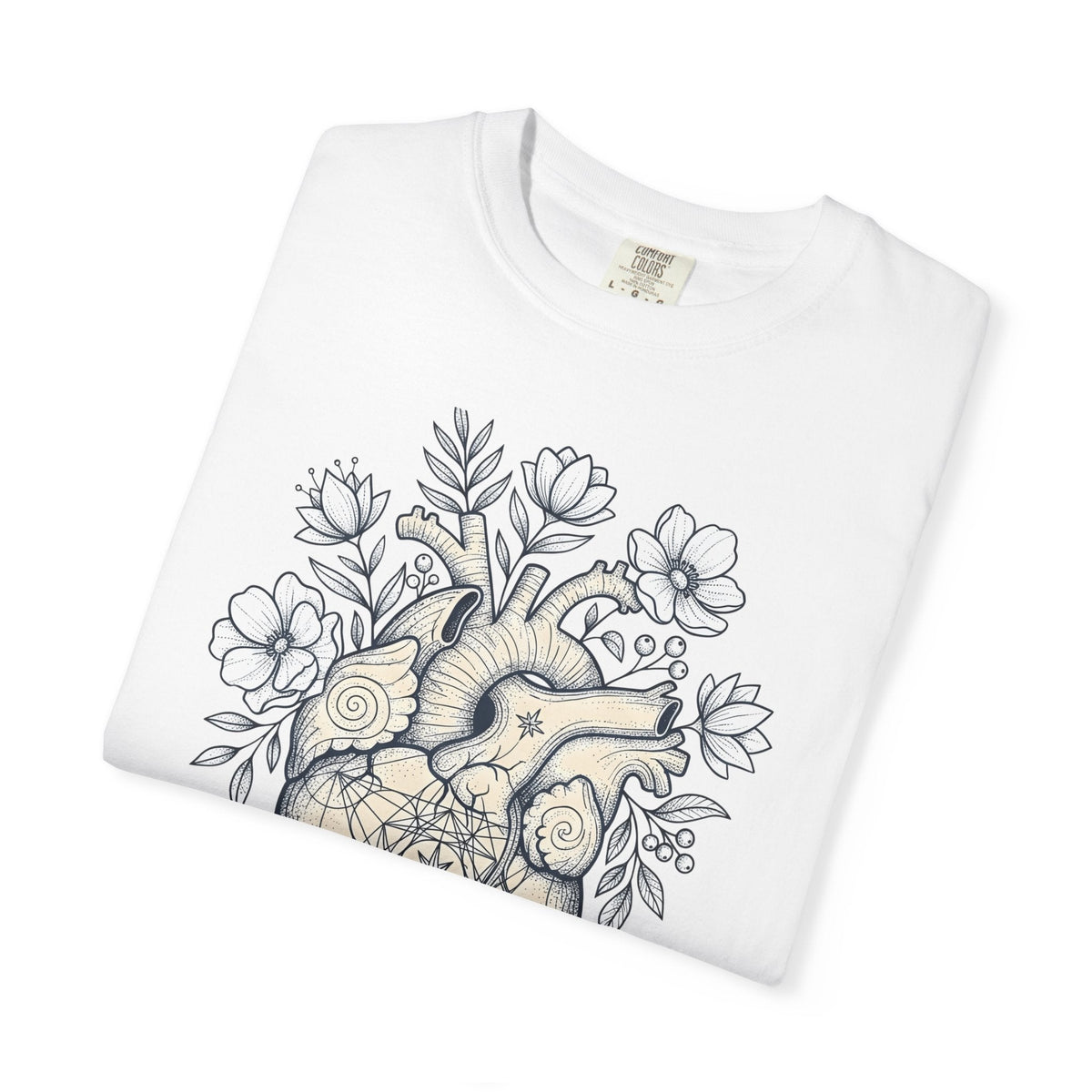 Anatomical Heart Floral Shirt Boho Chic Spiritual Unisex product image 5