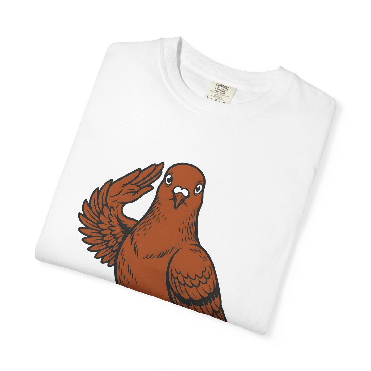 Saluting Bird Comic T-Shirt – Funny Pet Cartoon Design product image 5