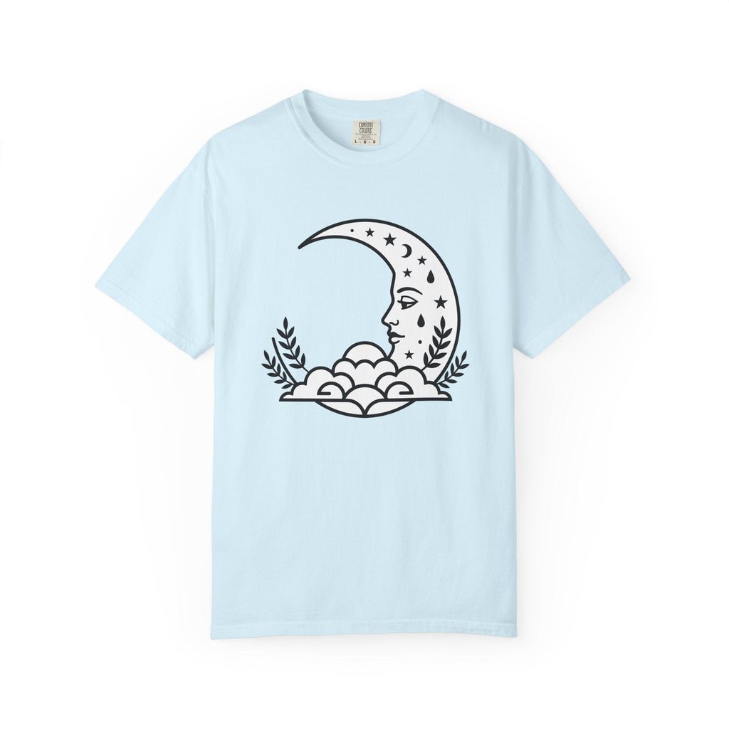 Lunar Face Shirt Boho Chic Space Gift Women Doodle Tee Moon product image 2