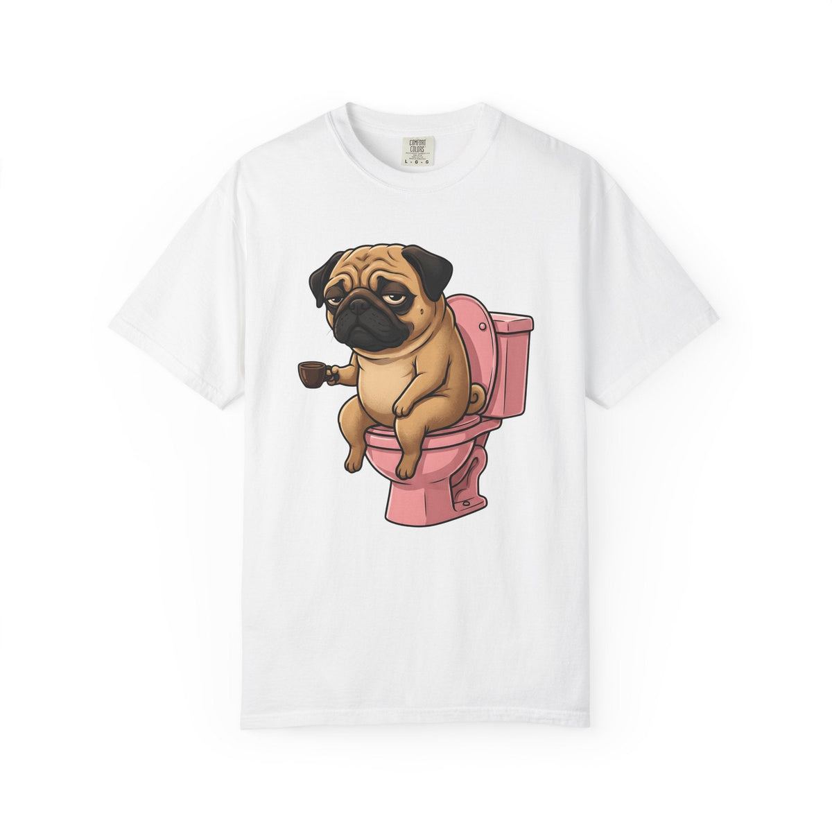 Pug Mocha Shirt Dog Satire Unisex Gift Animated Tee Pugs product image 1