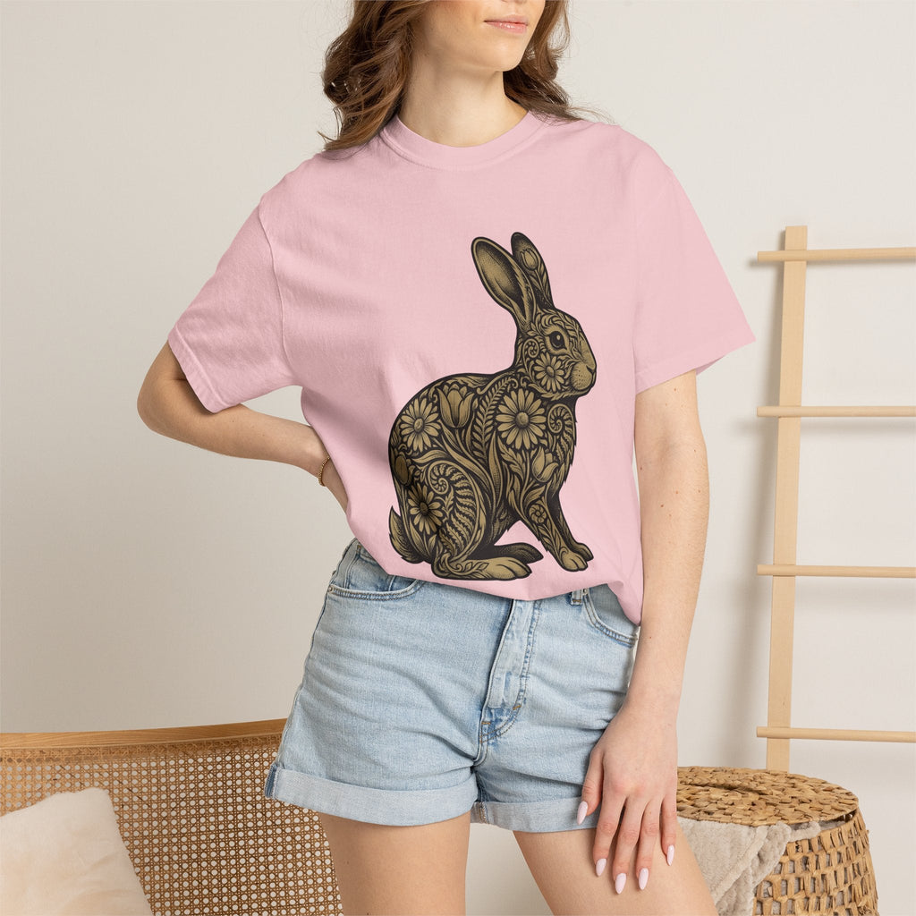 Floral Rabbit Shirt Easter Animal Unisex Gift Boho Tee product image 12