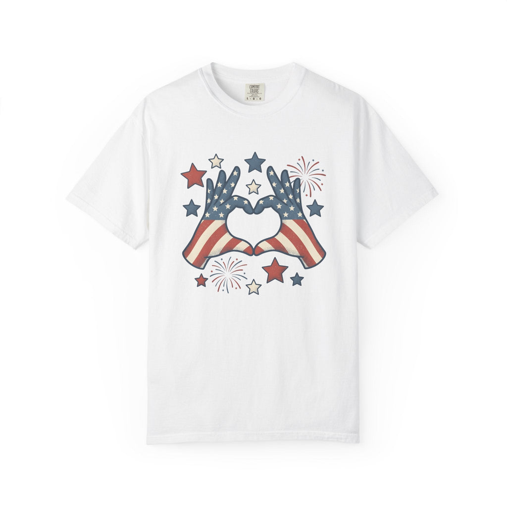 Patriotic Palms Shirt 4th Of July Event Unisex Gift Hand product image 1