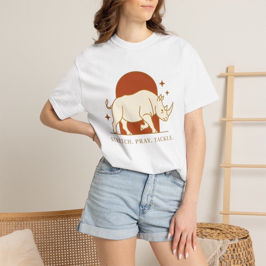 Rhino Art Shirt Sports Training Unisex Gift Plain Tee product image 6
