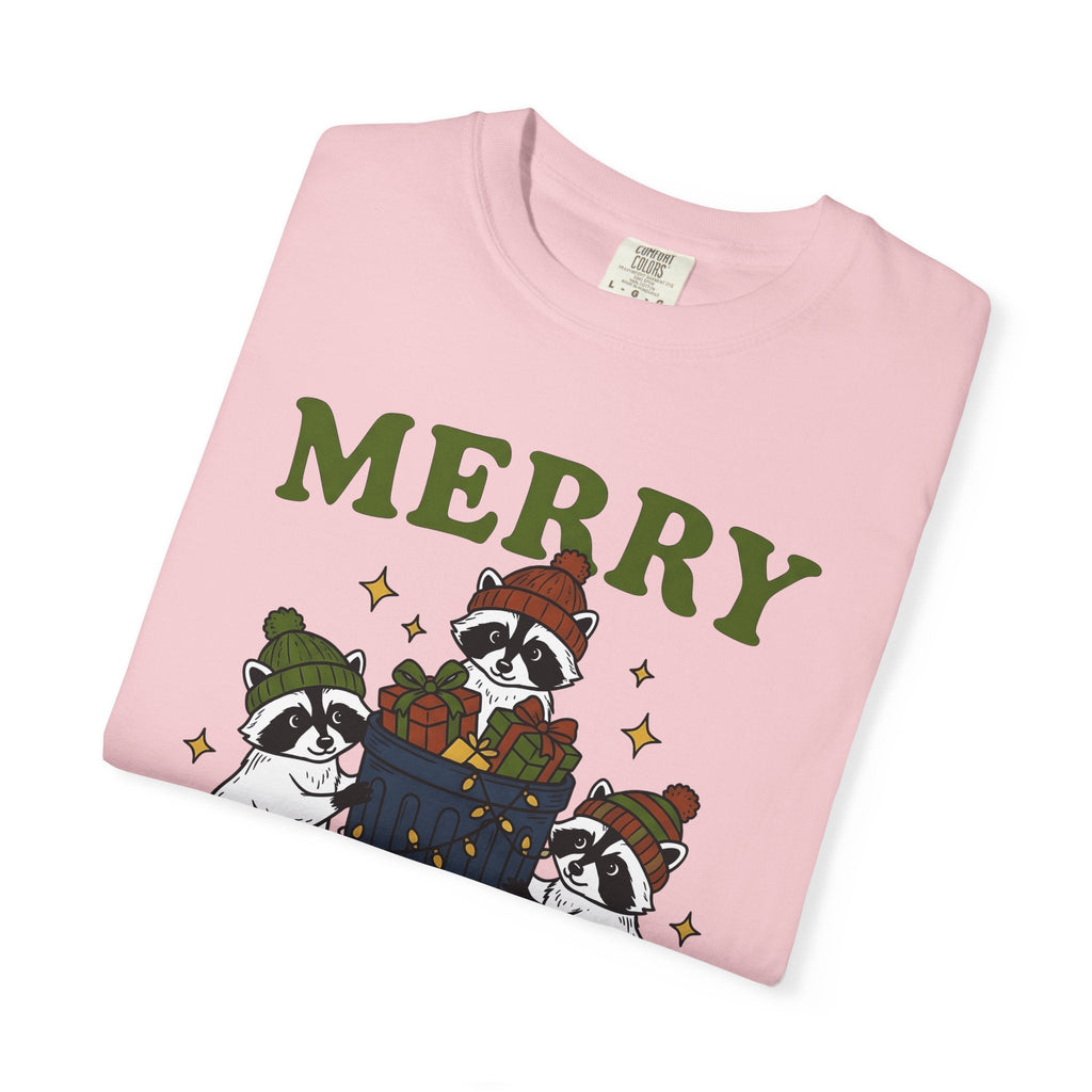 Raccoon Christmas Cartoon T-Shirt – Funny Holiday Trash product image 11