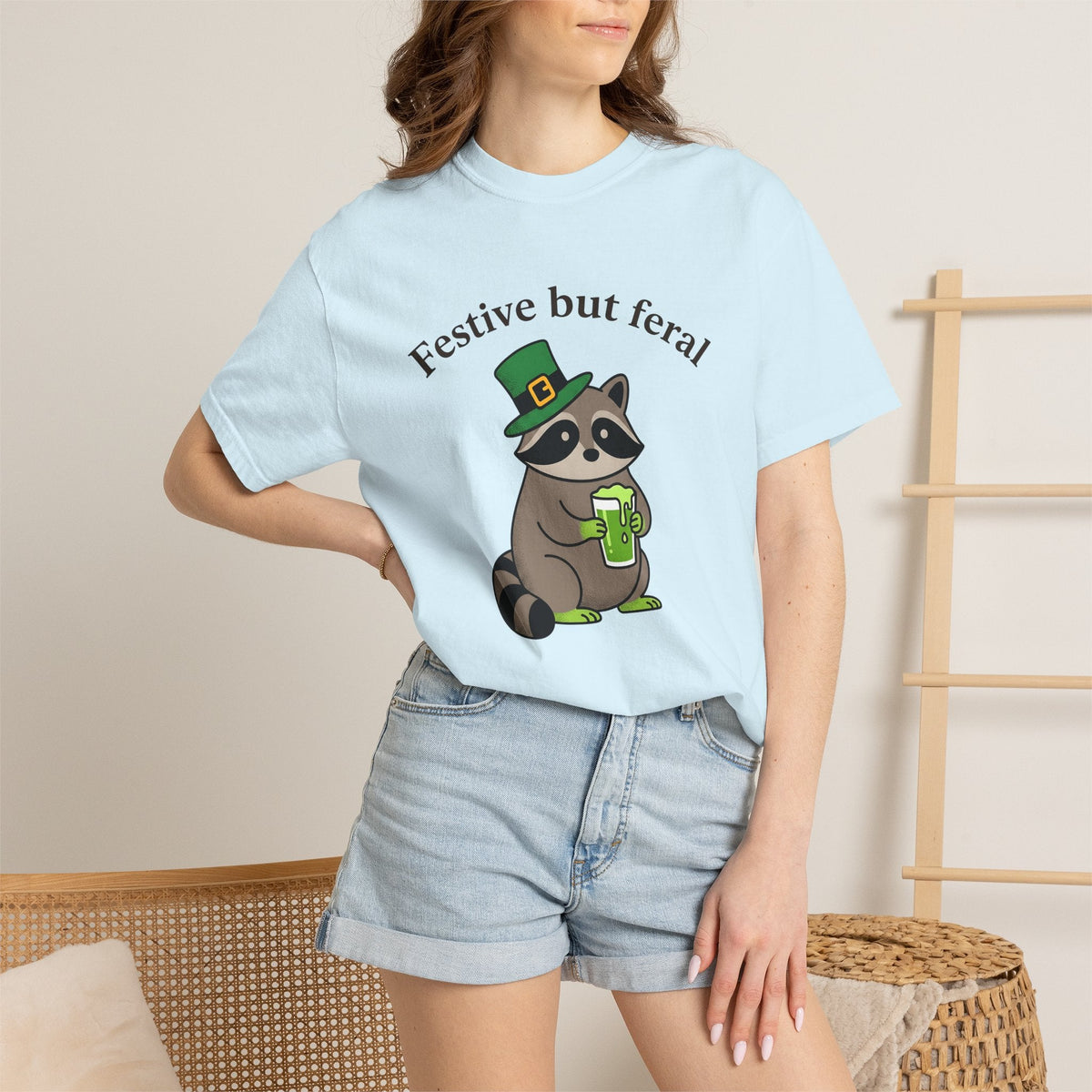 Raccoon Leprechaun Shirt St Patrick's Day Animal Unisex product image 9