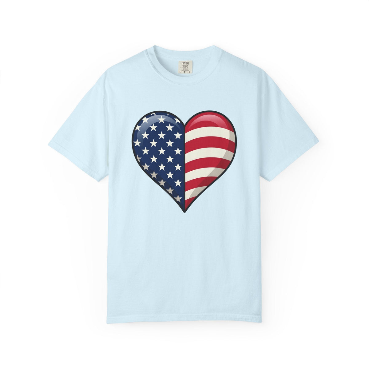 American Heart Shirt 4th Of July Usa Unisex Gift Graphic product image 2
