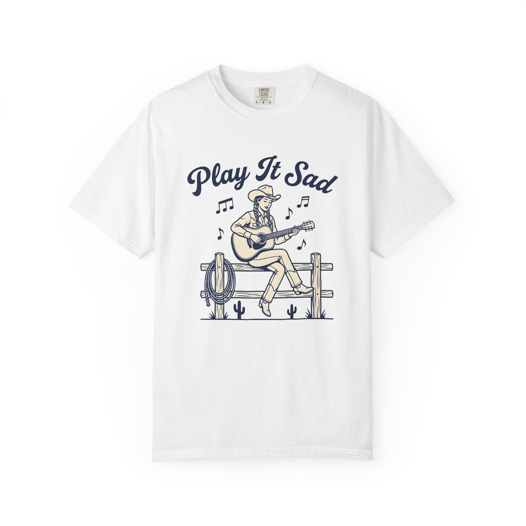 Cowgirl Guitar Shirt Rustic Gift for Women Line Drawing Tee product image 1
