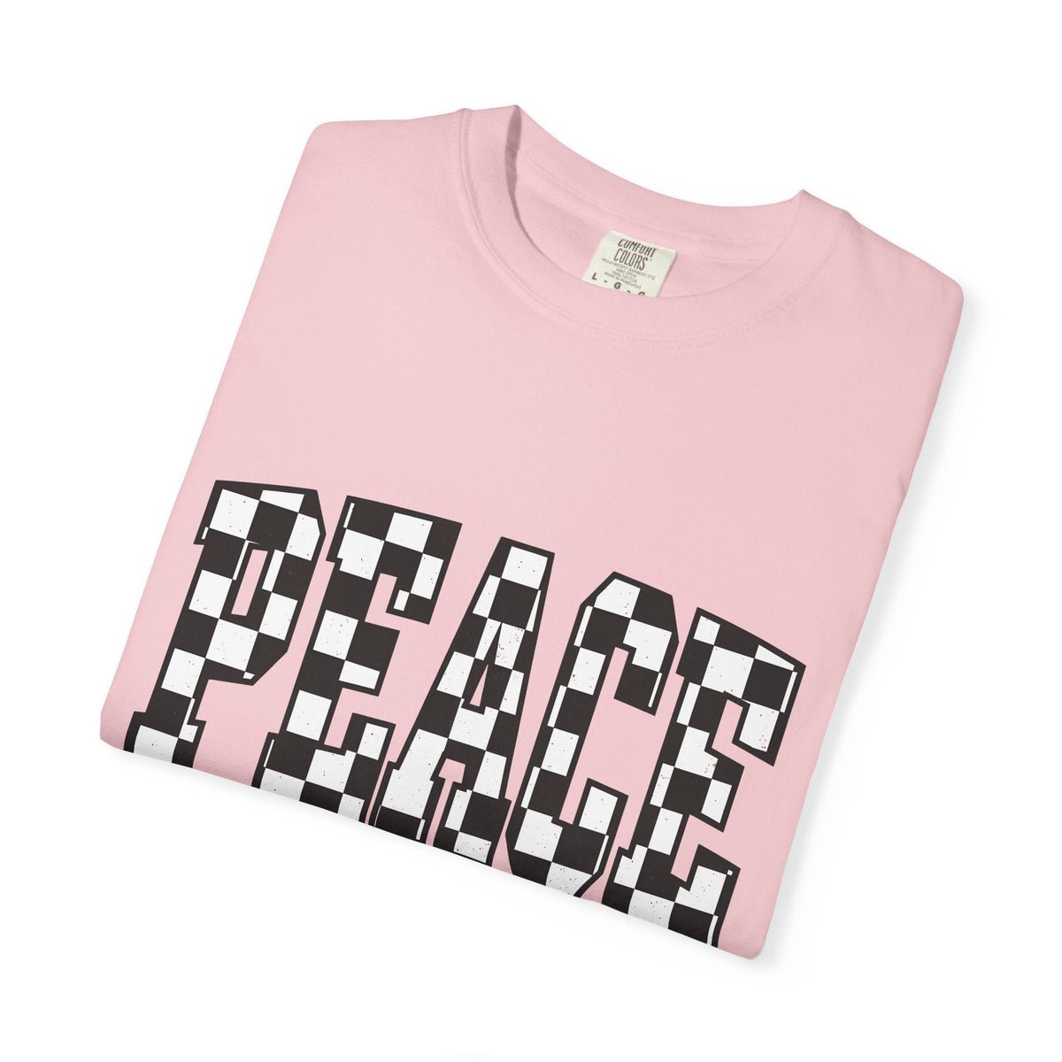 Checkered Text Shirt Peace Inspirational Unisex Gift Bold product image 11