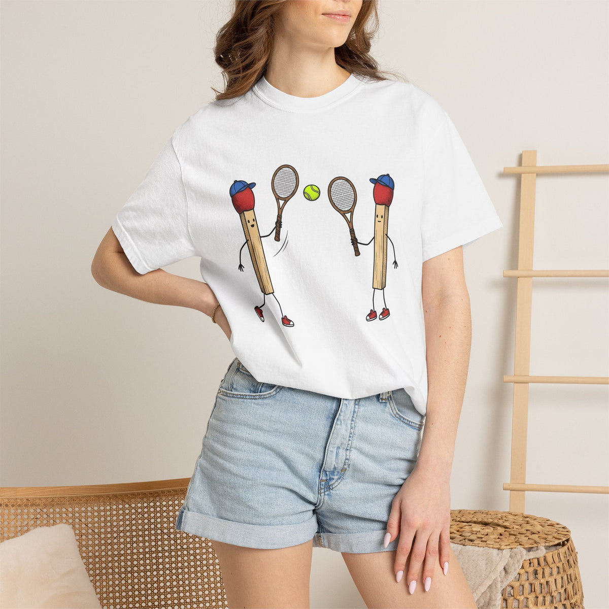 Matchstick People Shirt Sports Tennis Balls Gift Women product image 6
