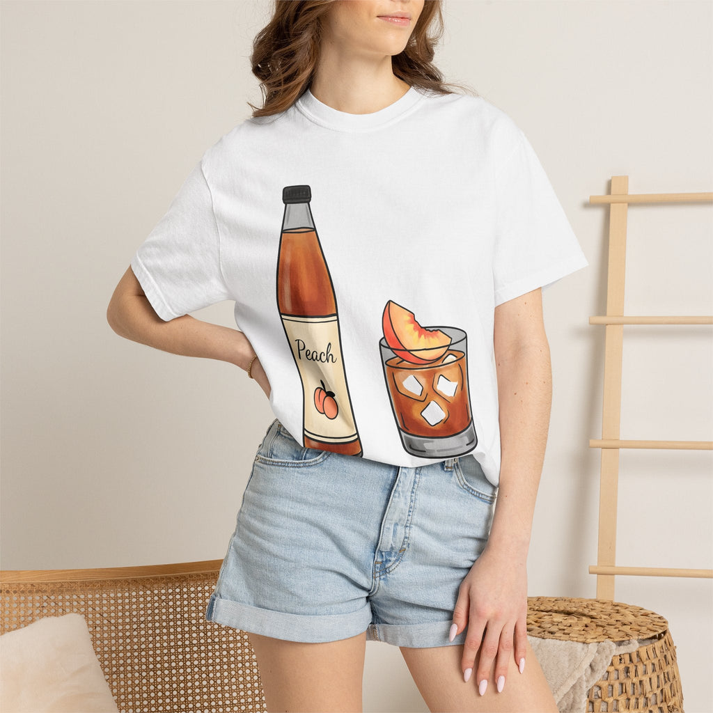 Peach Drink Shirt Fruit Food Unisex Gift Hand Drawn Tee product image 6
