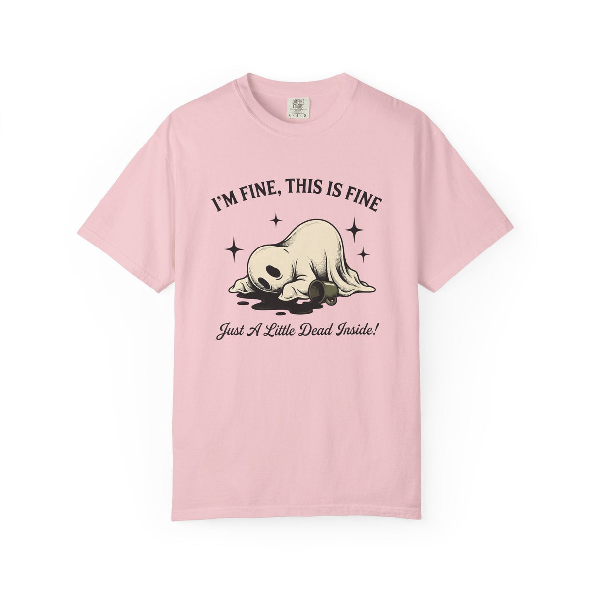 Haunted Coffee Hand-Drawn T-Shirt – Funny Halloween product image 3