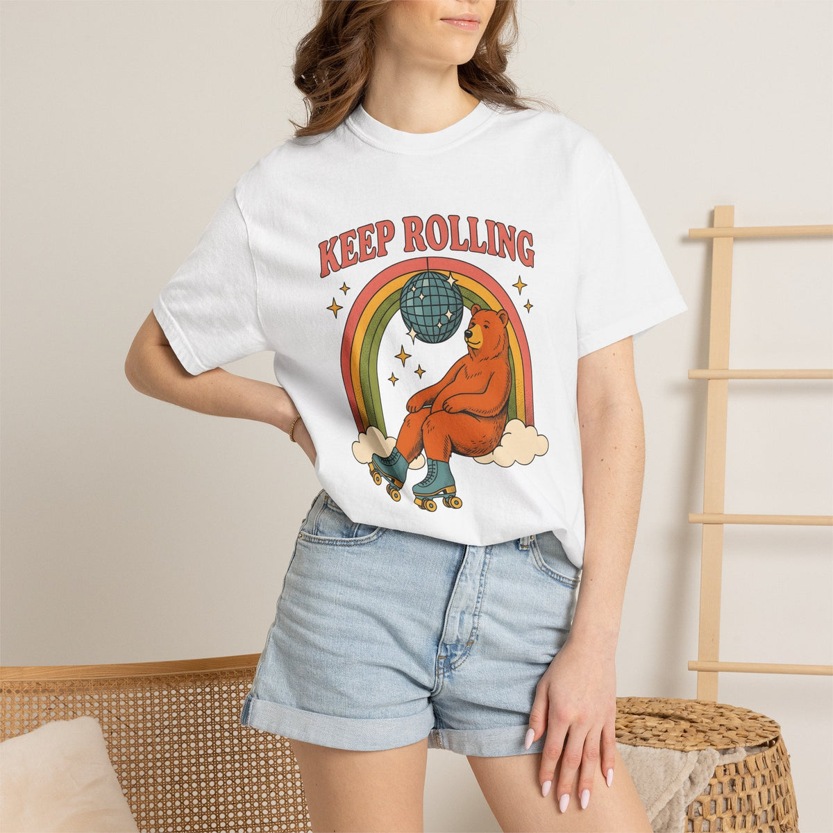 Skating Bear Shirt Sports Wildlife Unisex Gift Vintage Tee product image 6