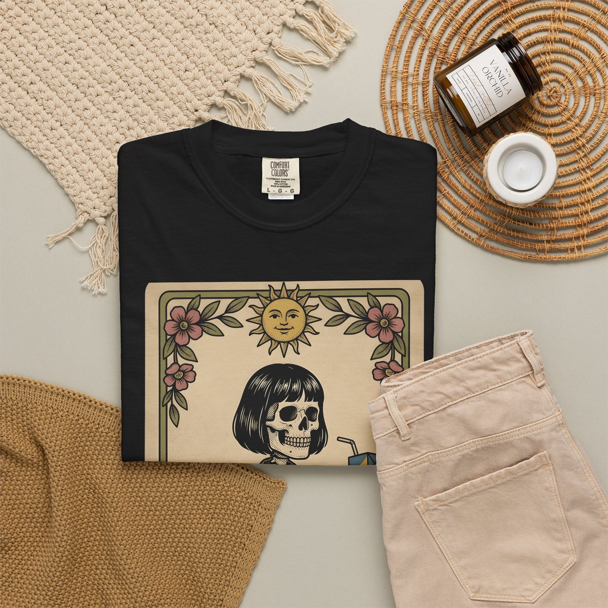Skeleton Professor Tarot Card T-Shirt – Funny Halloween product image 16