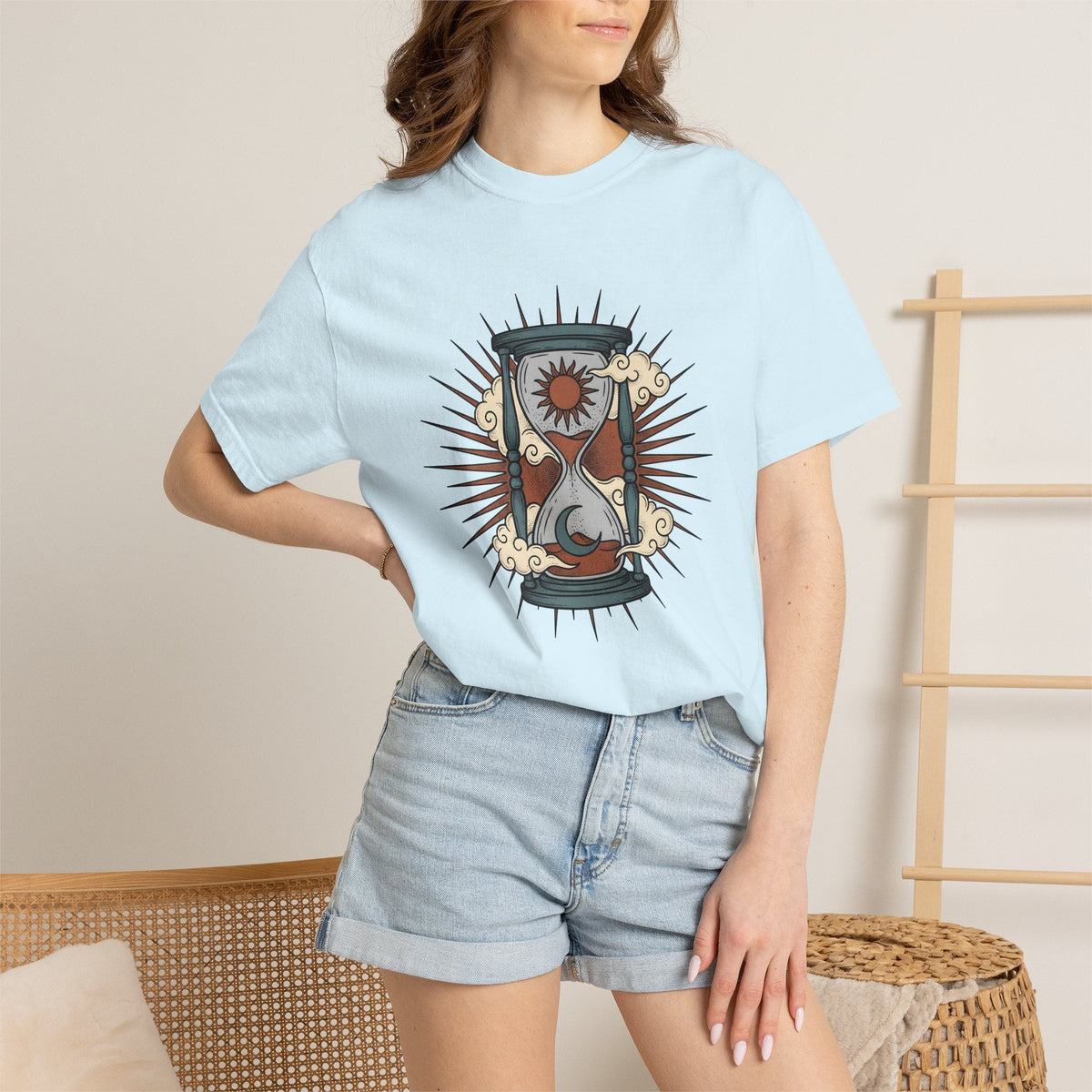 Hourglass Sun Moon Shirt Boho Chic Astrology Unisex Gift product image 9